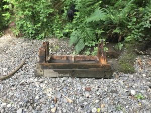 The benches that were built and donated by the Boy Scouts during the Trail's original construction were relocated to the creek bed this winter thanks to some dedicated vandals hard work